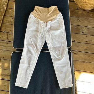 Old Navy OG Straight Leg White Maternity Jeans